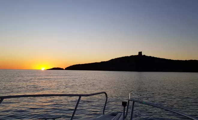 Balade en mer lever de soleil