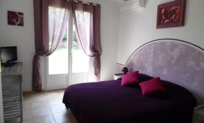Chambre 1 lit double 160x190 cm + TV